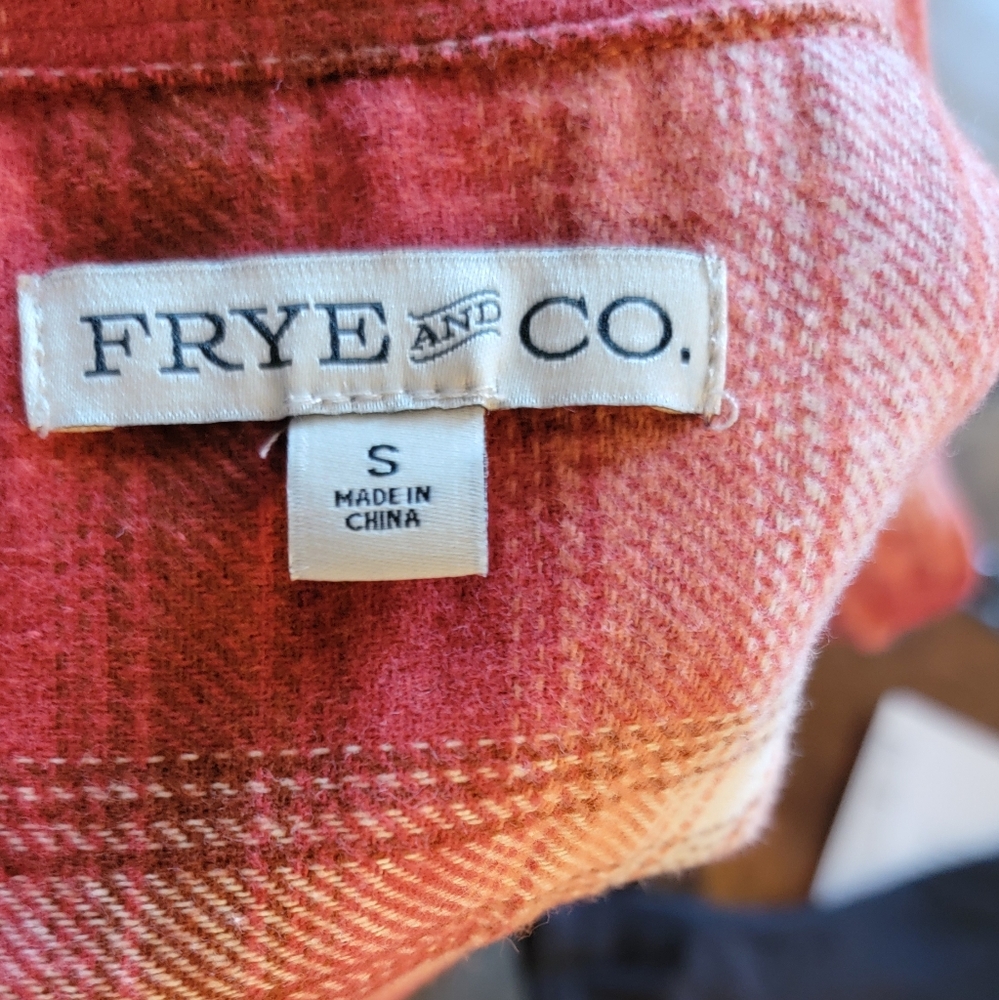 FRYE AND CO Red and White Plaid Button Down Shirt - Picture 9 of 11